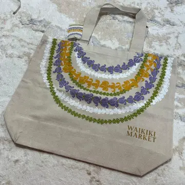 하와이 와이키키 마켓 한정판 토트백 미사용 새상품