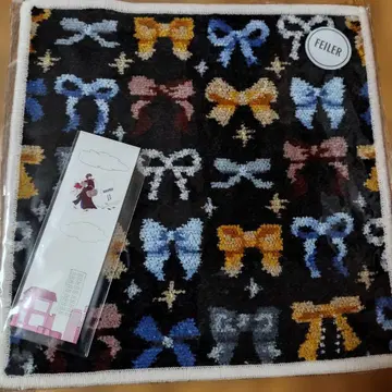 FEILER 리본 무늬 손수건 약 25cm