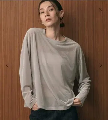 UNITED ARROWS 벨로아 스트라이프 시어 상의