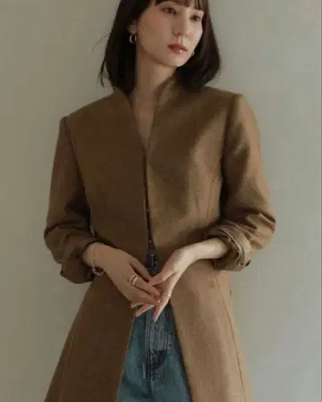 louren waistshape color nep tweed jacket