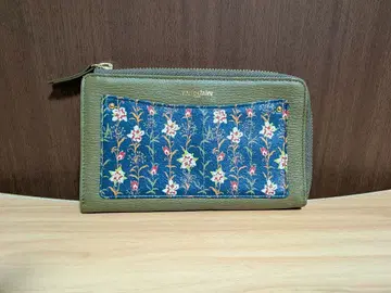 마리끌레르 장지갑 L자 지퍼 플라워리 꽃무늬