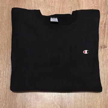 90s 챔피온 리버스 위브 무지 맨투맨 USA제 블랙