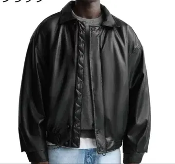 ZARA 블랙 가죽 자켓