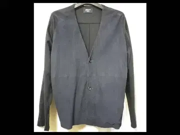 EDIFICE Lelegance/양가죽 스웨이드/절개 가디건 노카라 자켓