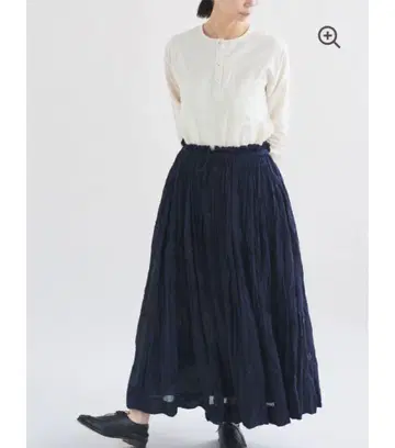 [ 미사용 새상품 ] MAKU textiles 맥시 스커트 인디고