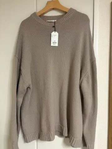 루즈 베이직 헤비 코튼 오버 니트 긴팔 니트