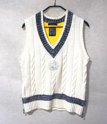 MARK & LONA 마크앤로나 니트 베스트 울 아이보리