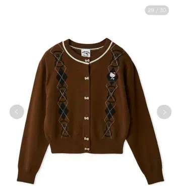 SNIDEL 스나이델 [ HELLO KITTY ] 아가일 가디건