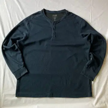 00s 써멀 롱T 헨리넥 네이비 그런지 Y2K 구제 의류