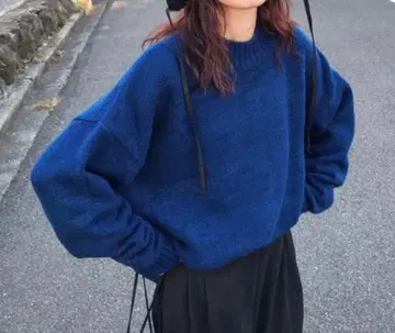 [ nugu klee ] 소프트 니트 풀오버 blue 블루