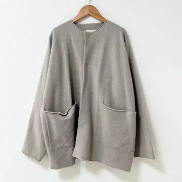 카구레 울 노카라 자켓 그레이지 압축 울