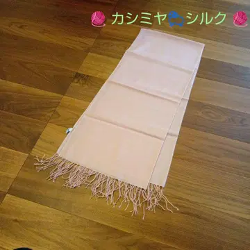 캐시미어 실크 얇은 소재 스톨 옅은 핑크 벚꽃색 파슈미나 스톨