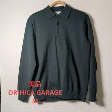 ORIHICA GARAGE 다크 그린 긴팔 피케 셔츠 M