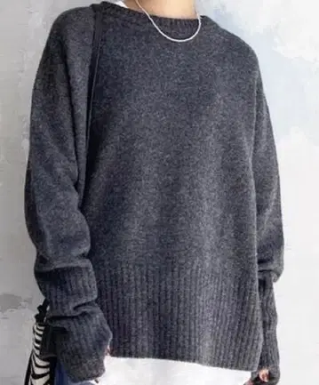 스픽 앤 스팬 롱 리브 풀오버 그레이