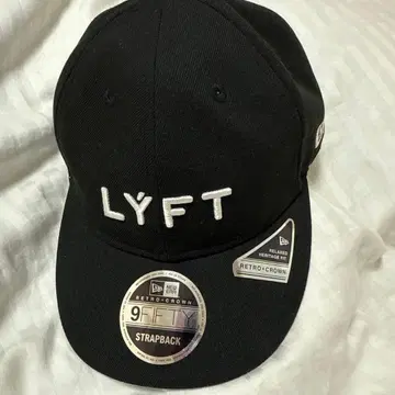 LYFT 블랙 야구 모자 9FIFTY 스트랩백