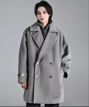 비버 멜톤 오버 P 코트 색상:Gray 사이즈:L