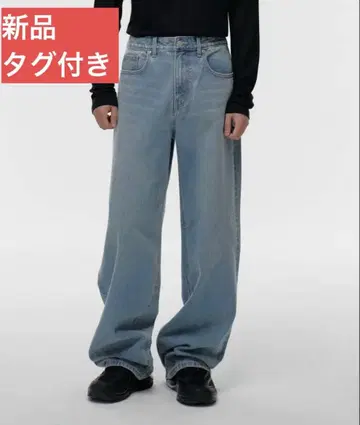 [택 포함 새상품] 무신사 스탠다드 와이드 데님 팬츠 라이트 블루