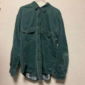 L.L.Bean 다크 그린 포켓 부착 셔츠