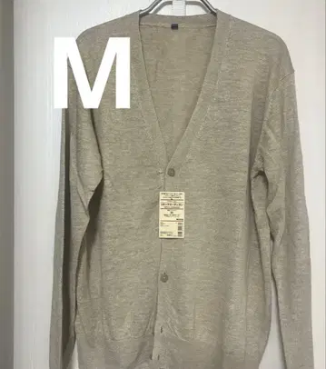 미사용 새상품 택 포함 V넥 가디건 벨기에 린넨 M MUJI