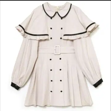 [ BUBBLES ] 케이프 트렌치 플리츠 원피스