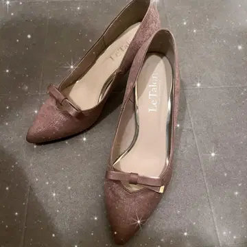 [새상품급] Le talon 핑크 리본 펌프스 23.0cm