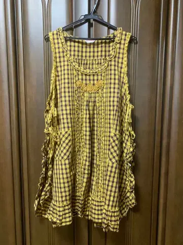 핑크하우스 체크 무늬 타브리에