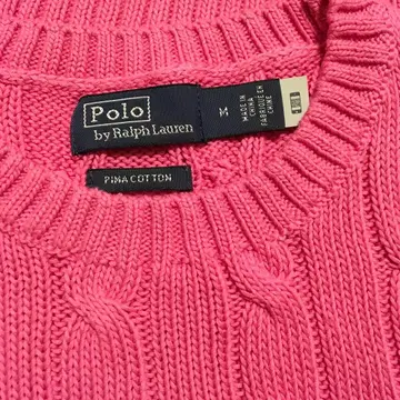 폴로 랄프로렌 핑크 반팔 코튼 니트 M 사이즈
