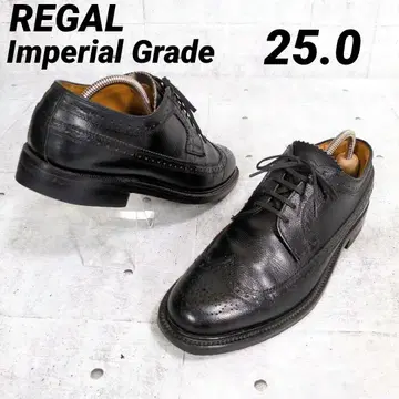 REGAL 리걸 임페리얼 그레이드 윙팁 메달리온 주름 가죽