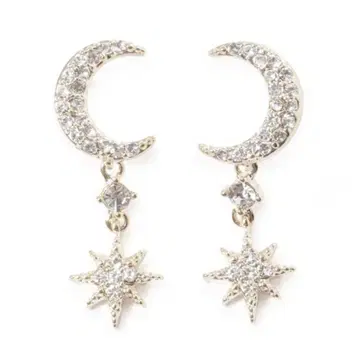 [ 새상품급 ] CELFORD 크리스탈 문 귀걸이