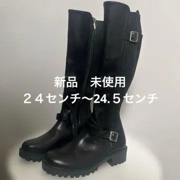 [ 새상품 ] 38 블랙 롱 부츠 지퍼 포함