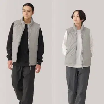 무인양품 발수 세탁 가능 솜 워킹 베스트 그레이 M