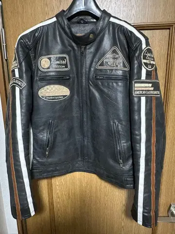 데그너 가죽 라이더 자켓 블랙