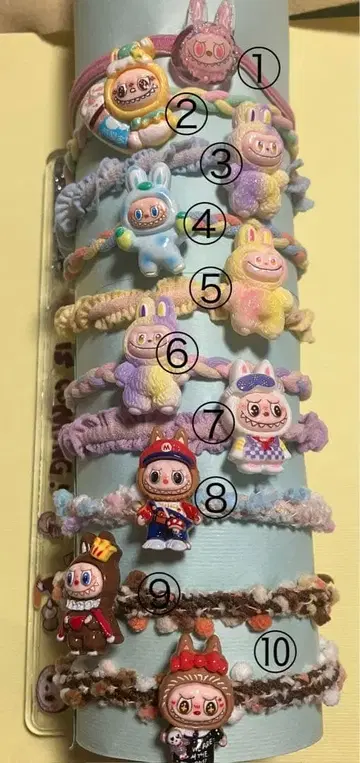 귀여운 데코 파츠 달린 머리끈