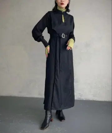 새상품 &g'aime 앙젬므 원피스 모드 스타일 벨트 포함 턱