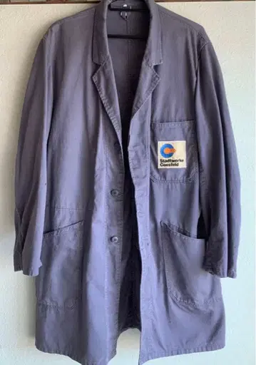 유로 워크 코트 자켓 커버올 엔지니어 코트 그레이 구제 의류