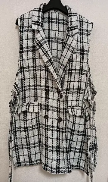 SUREVE 체크 무늬 베스트 L 사이즈