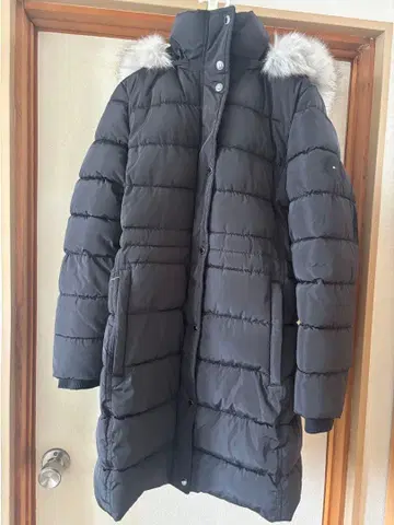 타미힐피거 여성용 M 패딩 자켓 코트 후드 탈부착 가능