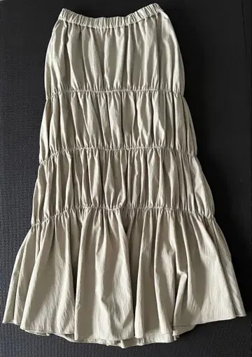 [ 나노 유니버스 ] 셔링 스커트 (베이지)