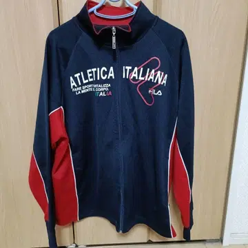 FILA 집업 저지 L 네이비/레드