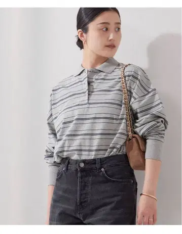 피케 셔츠 롱 슬리브 풀오버