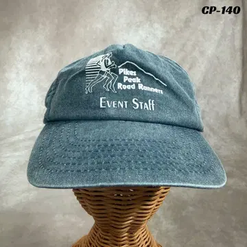 USA 구제 의류 PPRR 러닝 클럽 이벤트 스태프 캡 데님풍