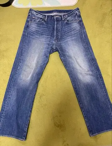 다크 블루 스트레이트 데님 팬츠