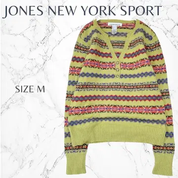 존스 뉴욕 스포츠 울 노르딕 무늬 컬러풀 스웨터 M