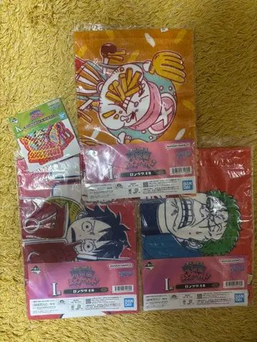원피스 제일복권 롱 타월 스티커 세트 미래섬 에그 헤드 I상 K상
