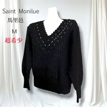 초레어 Saint Monilue 마리유라 니트 리본 짜임 비쥬 블랙 M
