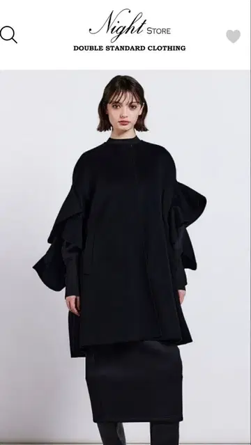 sov./더블 스탠다드 클로징 프릴 슬리브 판초