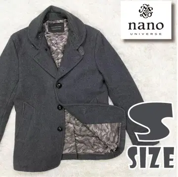[새상품급] NANO UNIVERSE 멜톤 코트 모 60% 싸개 버튼