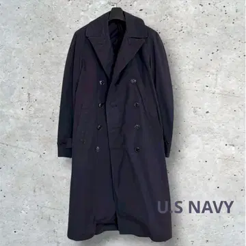 U.S. NAVY 실물 70s 레인 트렌치코트 옥스퍼드 블루