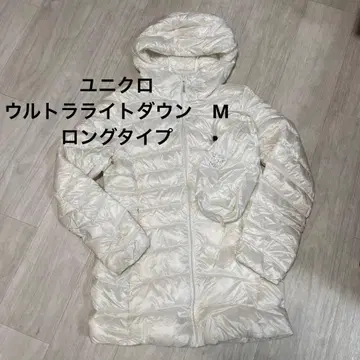 UNIQLO 울트라 라이트 다운 M 사이즈 화이트 수납 봉투 포함