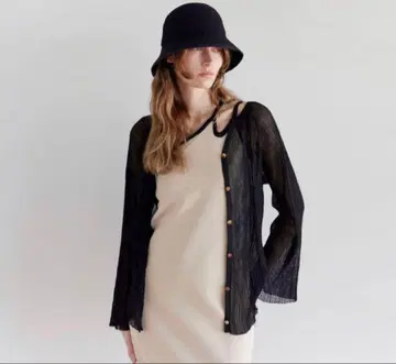 Searoomlynn light 시어 랜덤 RIB 가디건